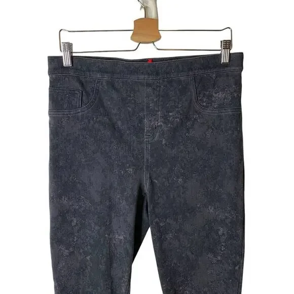 SPANX Gray Acid Wash X-Large Jean-ish Twill Pull-on Shaping Ankle Leggings - Picture 2 of 9